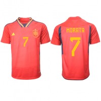Spanien Alvaro Morata #7 Hemmatröja VM 2022 Kortärmad